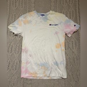 Champion White and Blue Short Sleeve Tee